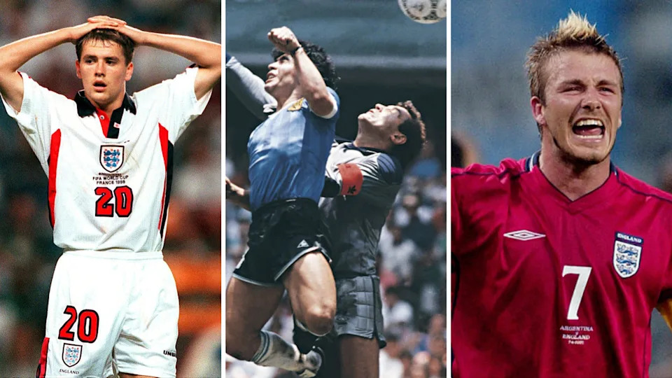 Argentina and England's Epic World Cup Rivalry: A Legacy of Wonder Goals, Controversy, and Red Cards