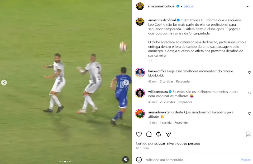 Brazilian Football Club Ditches Center-Back After Posting 'Worst Moments' Video
