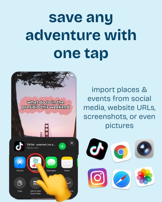 Outernet Turns Your Saved Posts into Real-World Adventures